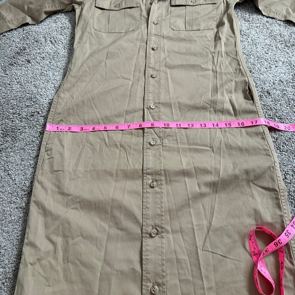 NWT Vintage Ralph Lauren Desert Explorer Maxi Dress Button Up Long Sleeve Tan - Picture 4 of 15